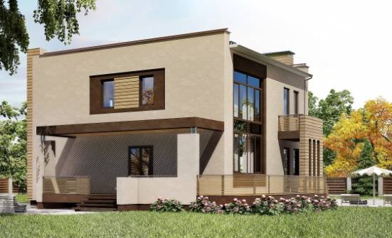 220-003-Л Проект двухэтажного дома, гараж, красивый домик из арболита Сковородино | Проекты домов от House Expert