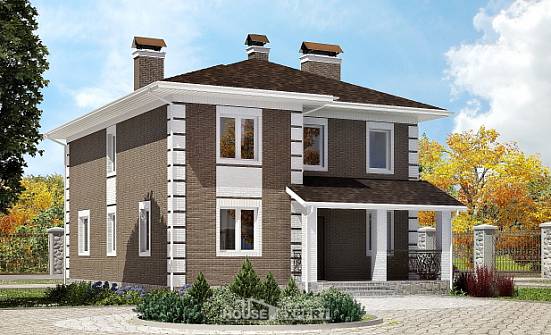 185-002-П Проект двухэтажного дома, современный дом из газосиликатных блоков Тында | Проекты домов от House Expert