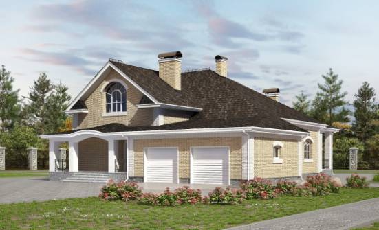 290-001-П Проект двухэтажного дома с мансардой, гараж, красивый дом из кирпича Тында | Проекты домов от House Expert