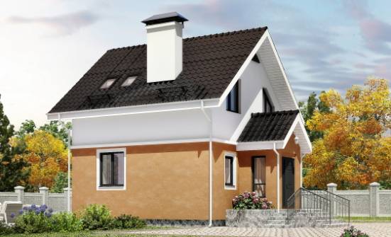 070-001-Л Проект двухэтажного дома мансардой, красивый домик из керамзитобетонных блоков Райчихинск | Проекты домов от House Expert