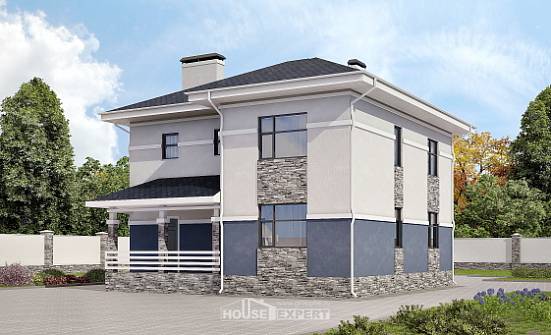 150-014-Л Проект двухэтажного дома, современный дом из поризованных блоков Сковородино | Проекты домов от House Expert