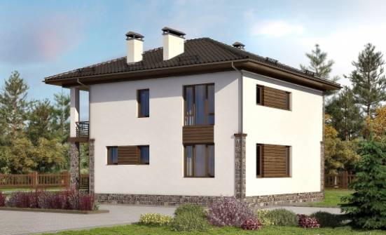 170-005-П Проект двухэтажного дома, бюджетный домик из керамзитобетонных блоков Сковородино | Проекты домов от House Expert