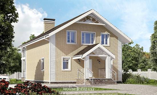 150-007-Л Проект двухэтажного дома мансардный этаж, доступный загородный дом из пеноблока Райчихинск | Проекты домов от House Expert