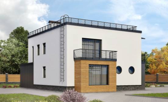 260-002-П Проект двухэтажного дома, гараж, классический загородный дом из теплоблока Благовещенск | Проекты домов от House Expert