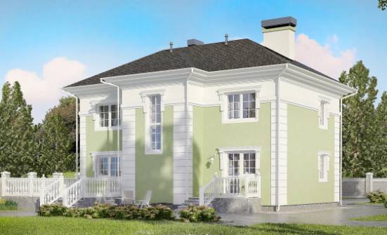 155-005-П Проект двухэтажного дома, красивый коттедж из поризованных блоков Зея | Проекты домов от House Expert