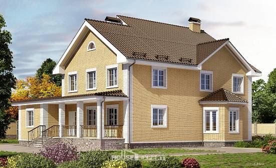 320-003-Л Проект двухэтажного дома, большой коттедж из арболита Шимановск | Проекты домов от House Expert