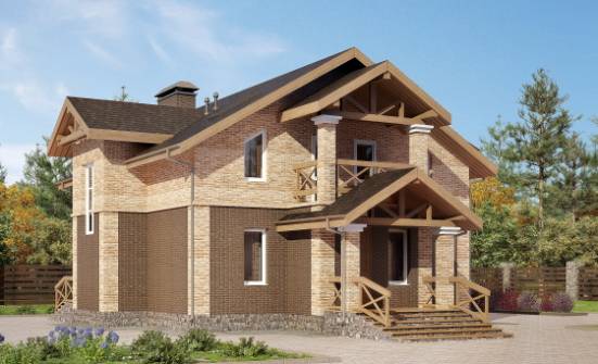160-014-П Проект двухэтажного дома, простой коттедж из блока Благовещенск | Проекты домов от House Expert