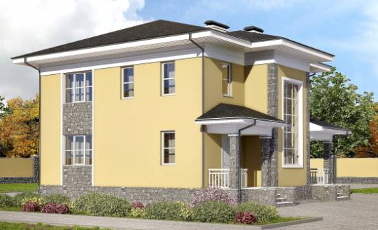 155-011-Л Проект двухэтажного дома, доступный загородный дом из керамзитобетонных блоков Зея | Проекты домов от House Expert