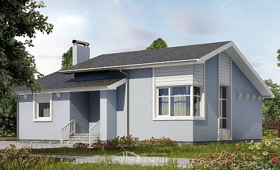 110-003-Л Проект одноэтажного дома, недорогой загородный дом из керамзитобетонных блоков Зея | Проекты домов от House Expert