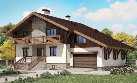 420-001-П Проект трехэтажного дома мансардный этаж и гаражом, современный дом из кирпича Шимановск | Проекты домов от House Expert