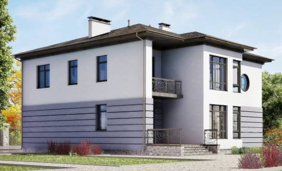 300-006-Л Проект двухэтажного дома и гаражом, большой домик из кирпича Белогорск | Проекты домов от House Expert
