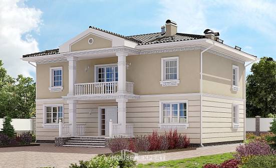 210-005-Л Проект двухэтажного дома, средний загородный дом из пеноблока Райчихинск | Проекты домов от House Expert