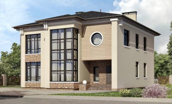 300-005-Л Проект двухэтажного дома, красивый дом из кирпича Свободный | Проекты домов от House Expert