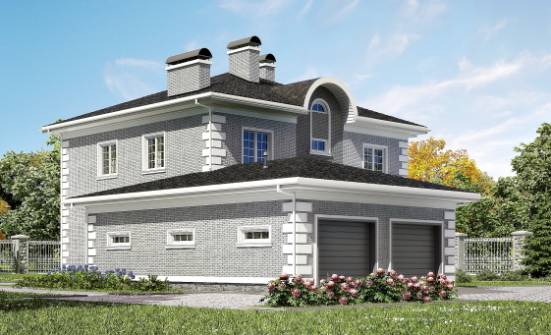 245-004-Л Проект двухэтажного дома и гаражом, красивый дом из кирпича Благовещенск | Проекты домов от House Expert