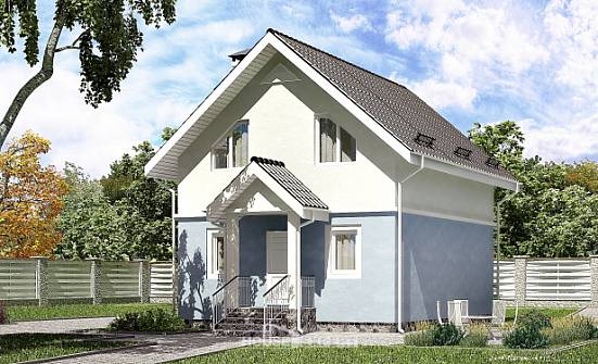 095-002-П Проект двухэтажного дома мансардой, экономичный дом из твинблока Белогорск | Проекты домов от House Expert