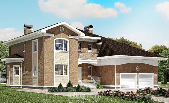 335-002-П Проект двухэтажного дома, гараж, красивый домик из кирпича Зея | Проекты домов от House Expert
