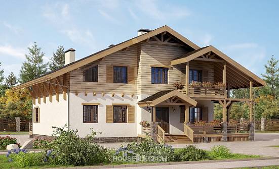 260-001-Л Проект двухэтажного дома с мансардным этажом, просторный коттедж из кирпича Шимановск | Проекты домов от House Expert