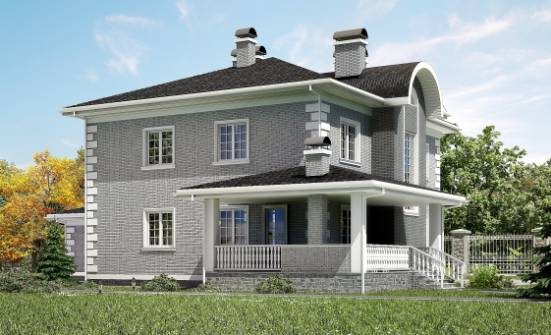 245-004-Л Проект двухэтажного дома и гаражом, красивый дом из кирпича Благовещенск | Проекты домов от House Expert