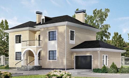 180-006-П Проект двухэтажного дома, гараж, средний дом из кирпича Благовещенск | Проекты домов от House Expert