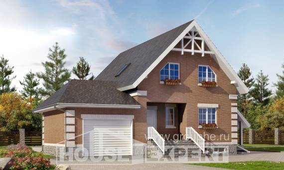 200-009-Л Проект трехэтажного дома с мансардой и гаражом, уютный дом из пеноблока, Сковородино