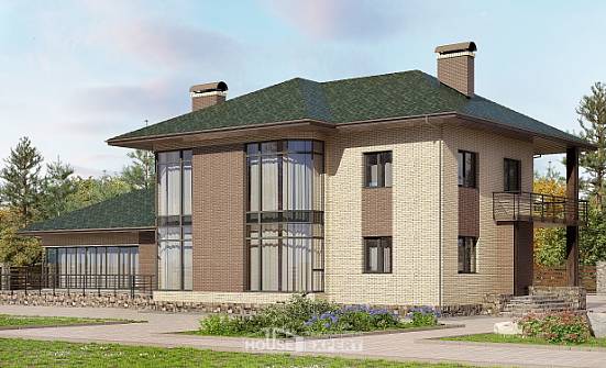 305-003-П Проект двухэтажного дома, красивый дом из поризованных блоков Шимановск | Проекты домов от House Expert