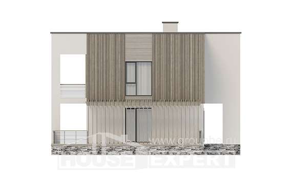 150-017-П Проект двухэтажного дома, бюджетный загородный дом из твинблока, Белогорск