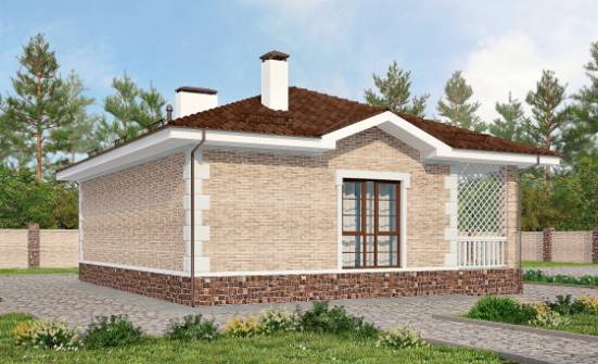 065-002-П Проект бани из кирпича Тында | Проекты одноэтажных домов от House Expert
