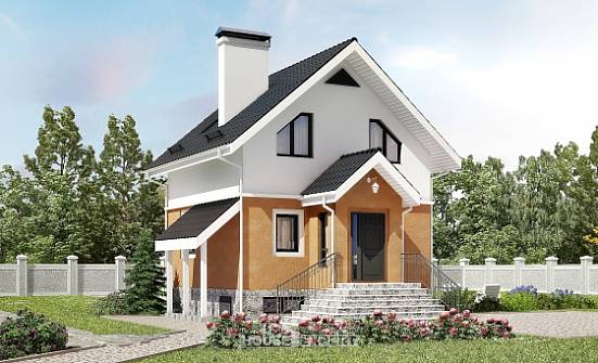 100-005-Л Проект трехэтажного дома с мансардой, бюджетный домик из твинблока Сковородино | Проекты домов от House Expert