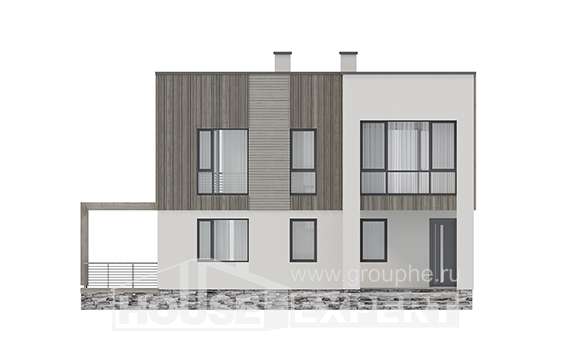 150-017-П Проект двухэтажного дома, уютный загородный дом из арболита Сковородино, House Expert