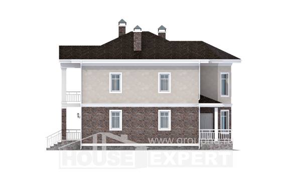 120-001-Л Проект двухэтажного дома, бюджетный домик из арболита, Сковородино