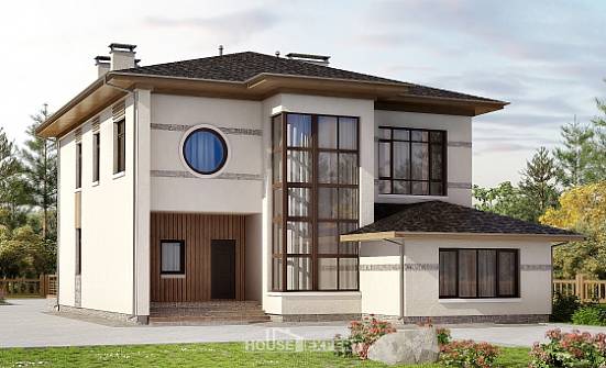 345-001-П Проект двухэтажного дома, красивый дом из пеноблока Благовещенск | Проекты домов от House Expert