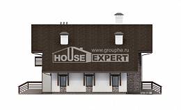 280-001-П Проект двухэтажного дома с мансардой, гараж, современный загородный дом из кирпича, Тында