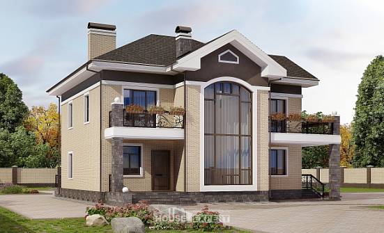 200-006-П Проект двухэтажного дома, простой коттедж из кирпича, Белогорск