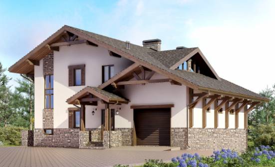 305-002-Л Проект трехэтажного дома с мансардой, классический домик из кирпича Зея | Проекты домов от House Expert