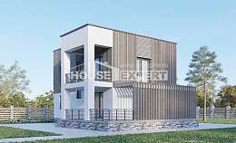 150-017-П Проект двухэтажного дома, красивый дом из твинблока, Тында