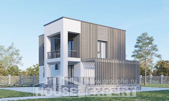 150-017-П Проект двухэтажного дома, красивый дом из твинблока, Тында