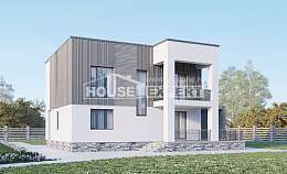 150-017-П Проект двухэтажного дома, уютный коттедж из керамзитобетонных блоков, Благовещенск