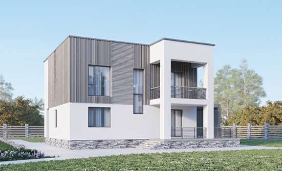 150-017-П Проект двухэтажного дома, компактный коттедж из поризованных блоков Сковородино | Проекты домов от House Expert