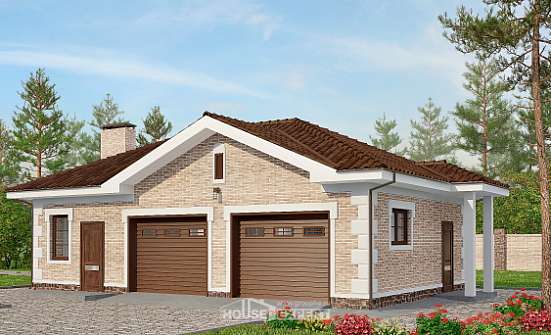070-005-П Проект гаража из кирпича Зея | Проекты домов от House Expert