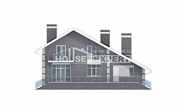 190-006-Л Проект двухэтажного дома мансардный этаж, гараж, красивый домик из теплоблока, Сковородино