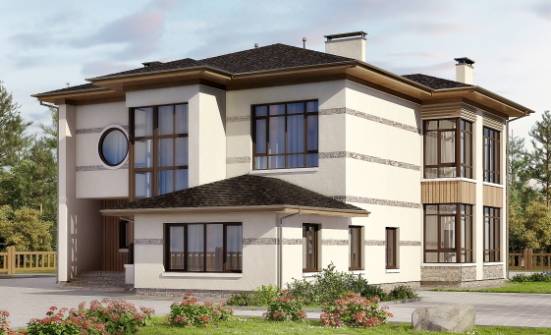 345-001-П Проект двухэтажного дома, красивый дом из пеноблока Благовещенск | Проекты домов от House Expert