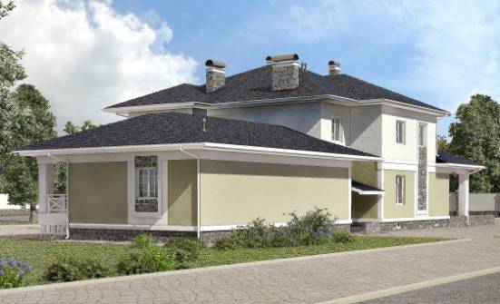 620-001-Л Проект трехэтажного дома и гаражом, красивый дом из бризолита Сковородино | Проекты домов от House Expert