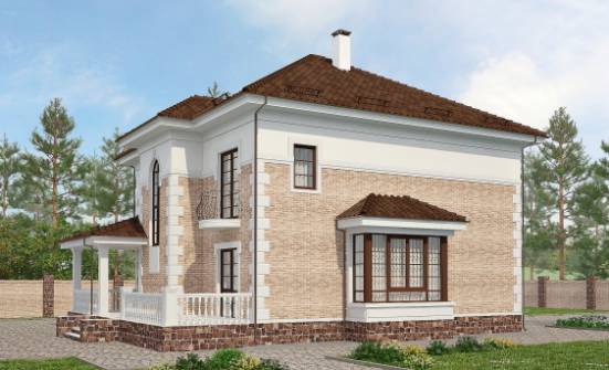 220-008-П Проект двухэтажного дома, красивый дом из кирпича, Сковородино