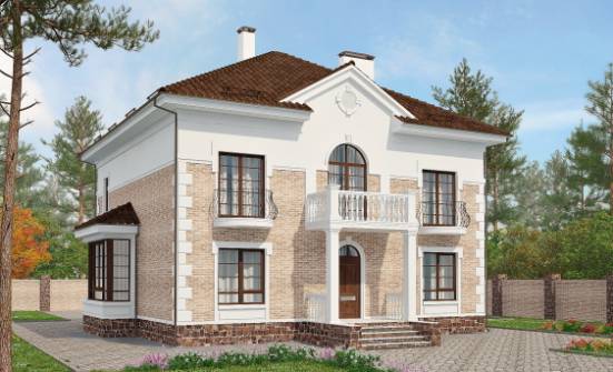220-008-П Проект двухэтажного дома, красивый дом из кирпича, Сковородино