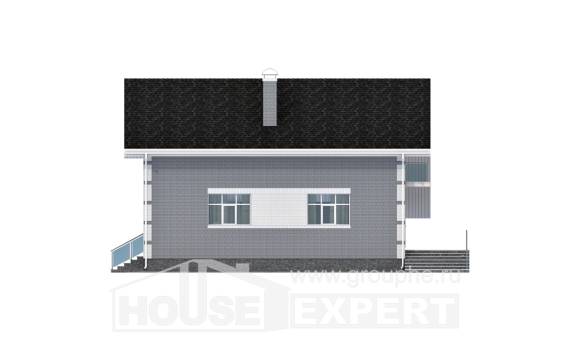 190-006-Л Проект двухэтажного дома мансардный этаж, гараж, классический дом из газосиликатных блоков, Свободный