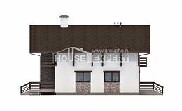 280-001-П Проект двухэтажного дома мансардный этаж и гаражом, уютный домик из кирпича, Белогорск