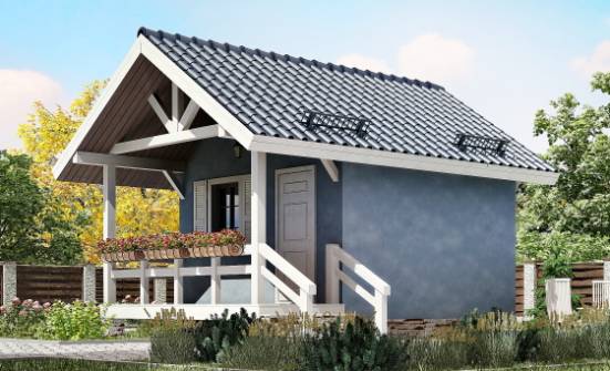 020-001-П Проект одноэтажного дома мансардой, махонький домик из бревен, Райчихинск