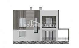 150-017-П Проект двухэтажного дома, скромный дом из газосиликатных блоков Белогорск, House Expert