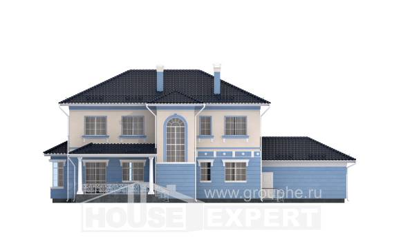 285-003-Л Проект двухэтажного дома и гаражом, большой домик из кирпича, Белогорск